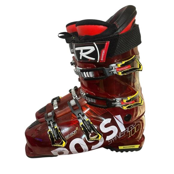 Rossignol Synergy 100 Sensor 2 High Performance Ski Boots Size 28-28.5 Red Used - Picture 1 of 10